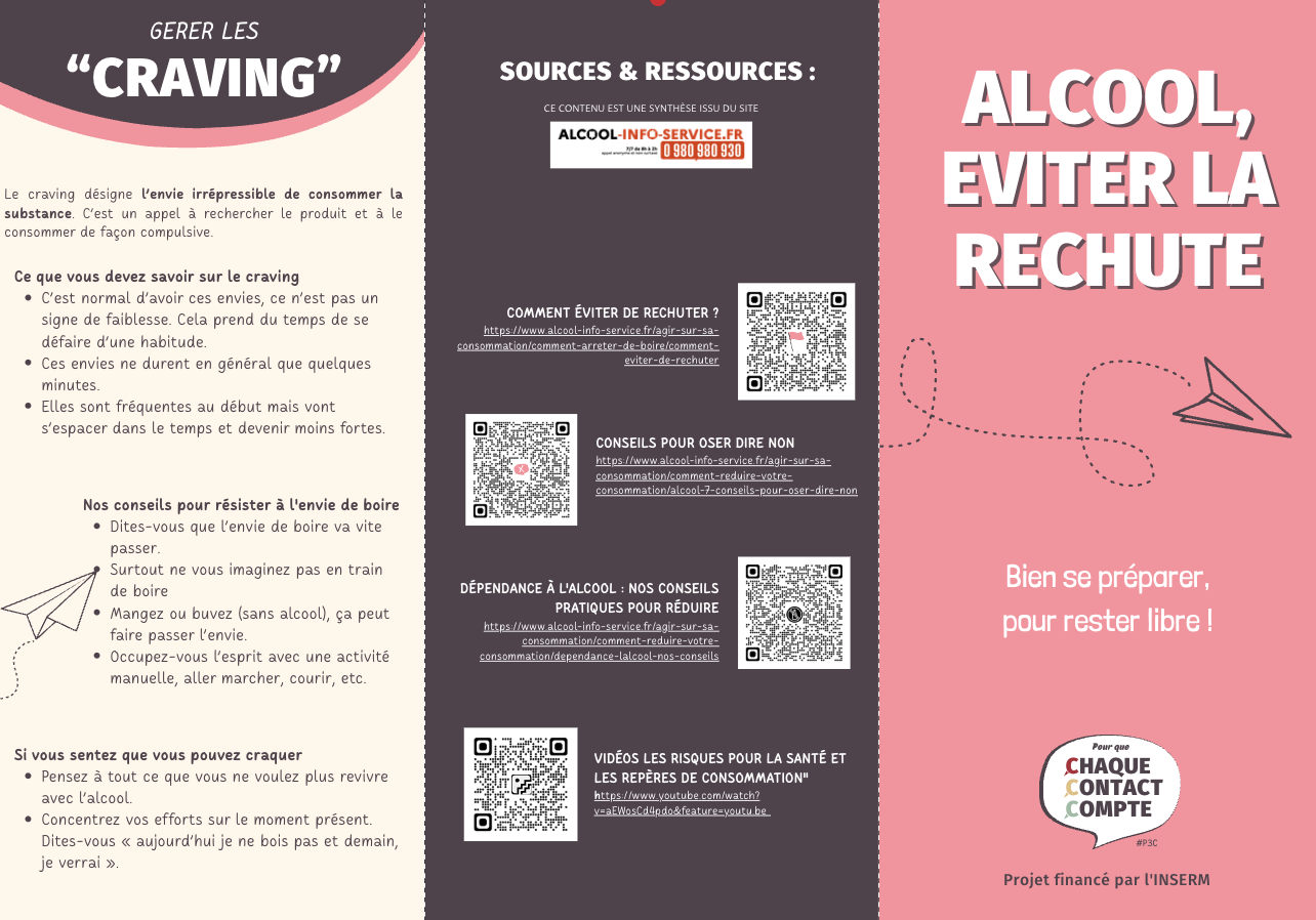 Illustration flyer Alcool Eviter la rechute