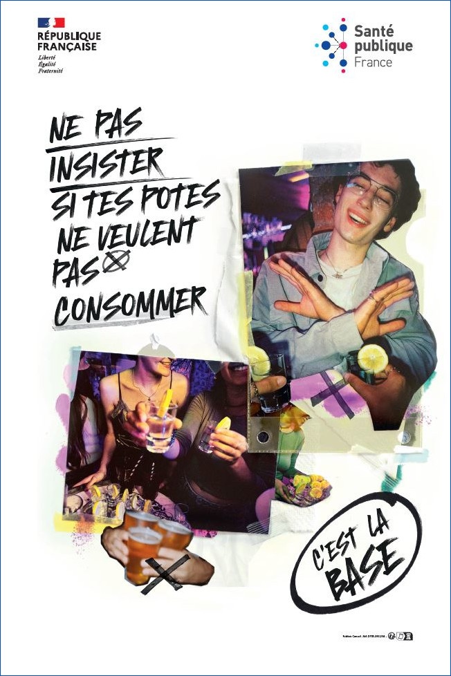 Illustration flyer Ne pas insister si tes potes ne veulent pas consommer