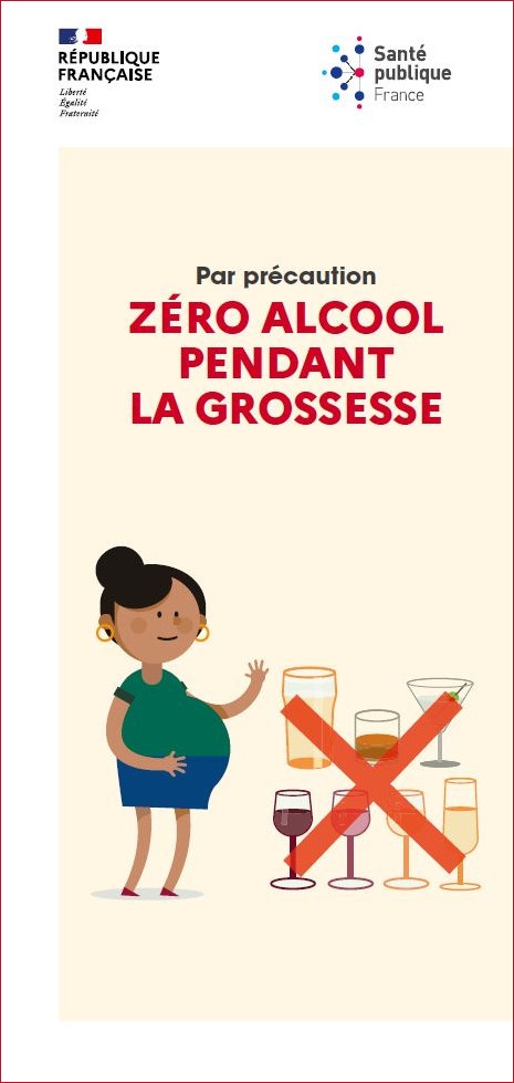 Illustration flyer zéro alcool pendant la grossesse