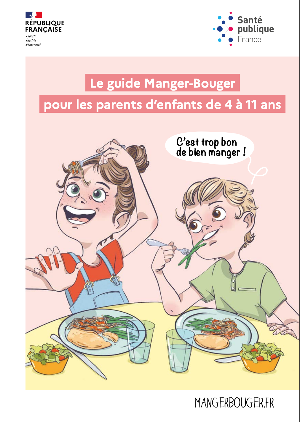 Illustration brochure pour les parents d'enfants de 4 à 11 ans