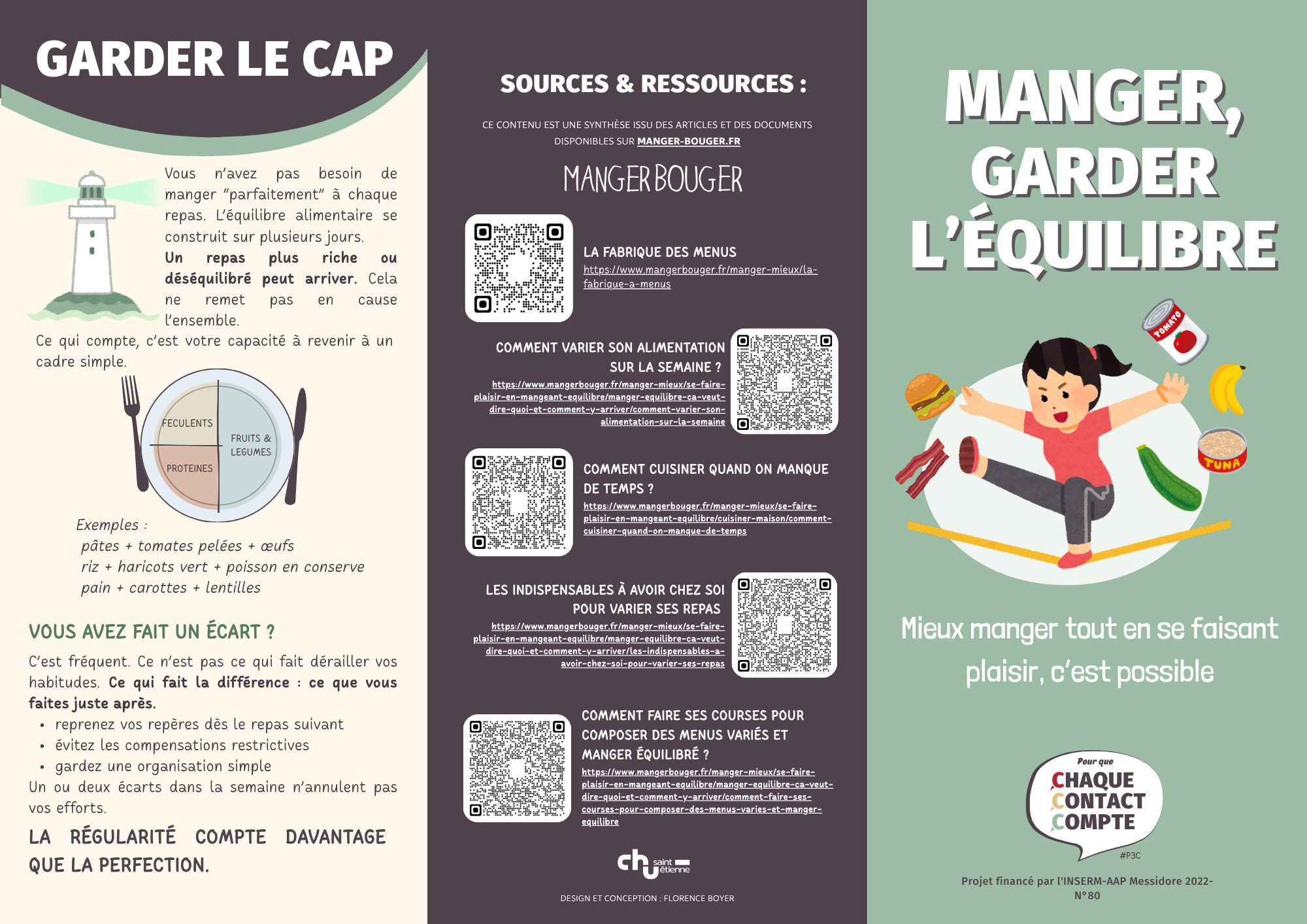 Illustration flyer Manger, garder l'équilibre