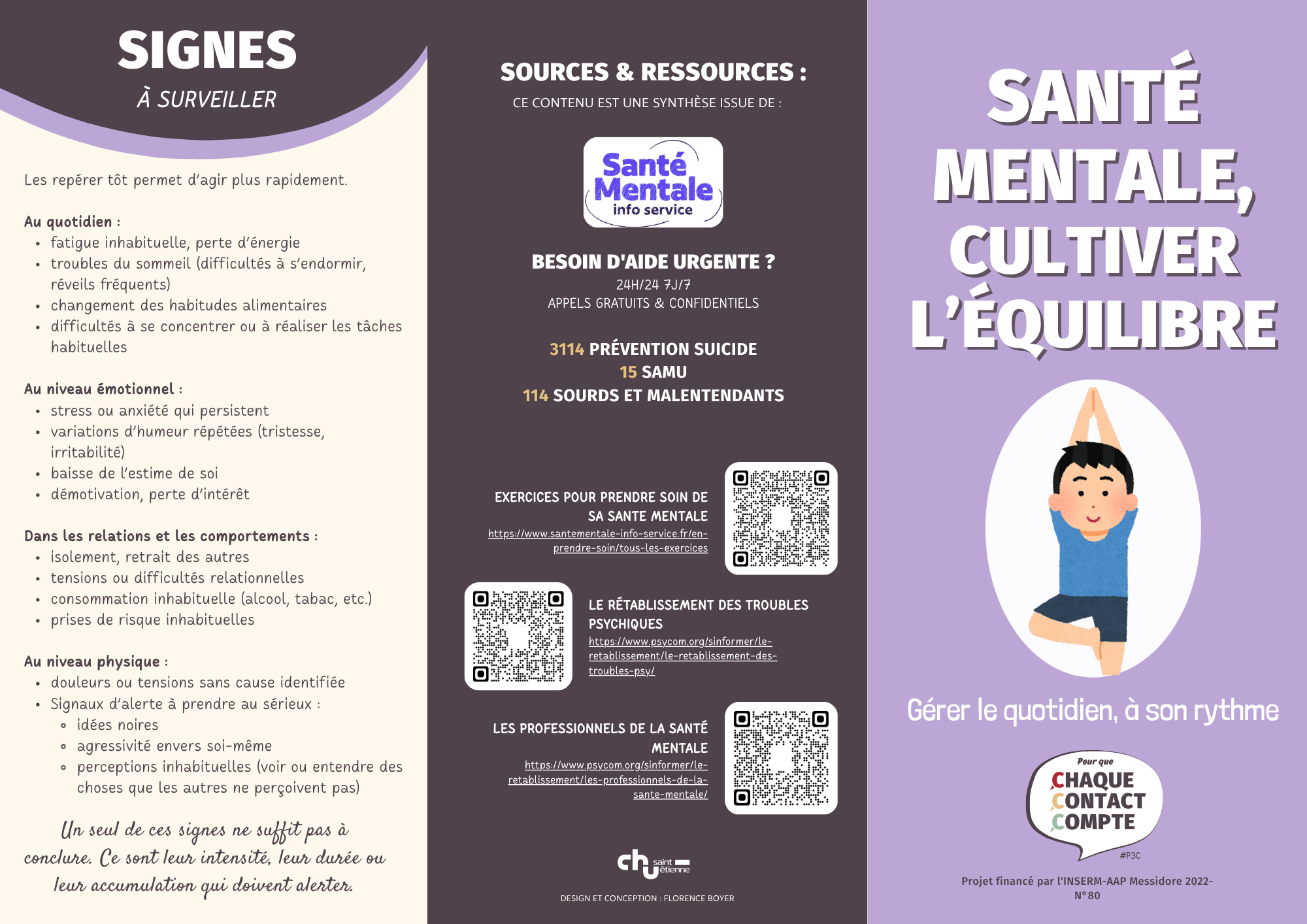 Illustration Dépliant - Santé mentale, cultiver l'équilibre