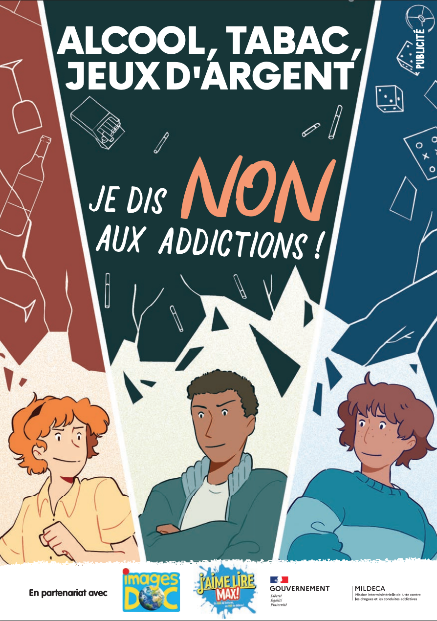Illustration flyer Alcool Tabac Jeux d'argent