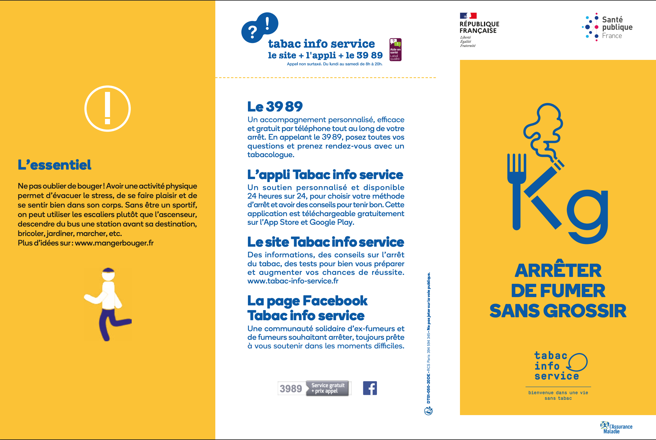 Illustration flyer arrêter de fumer sans grossir