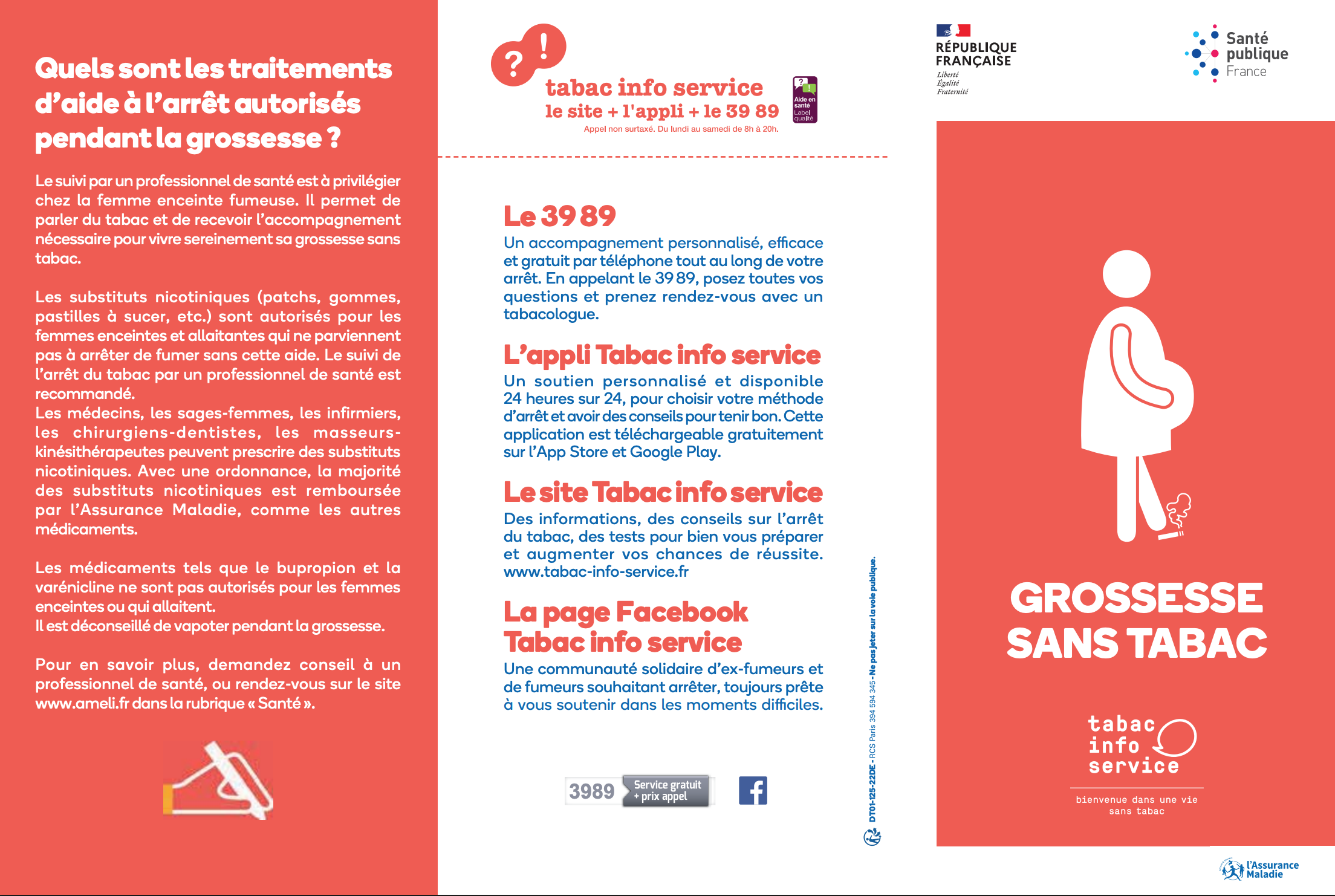 Illustration flyer Grossesse et Tabac