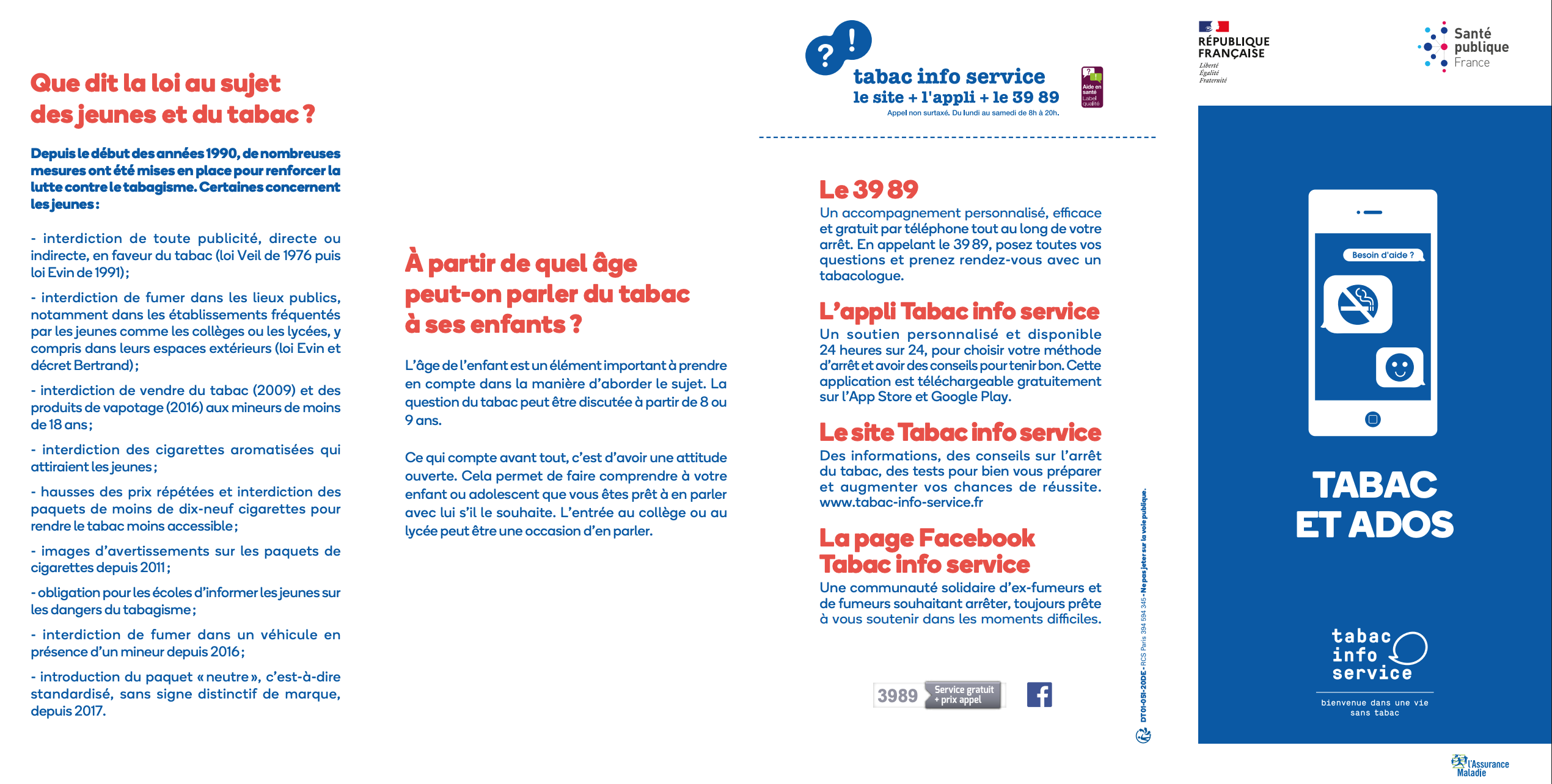 Illustration flyer tabac et ados